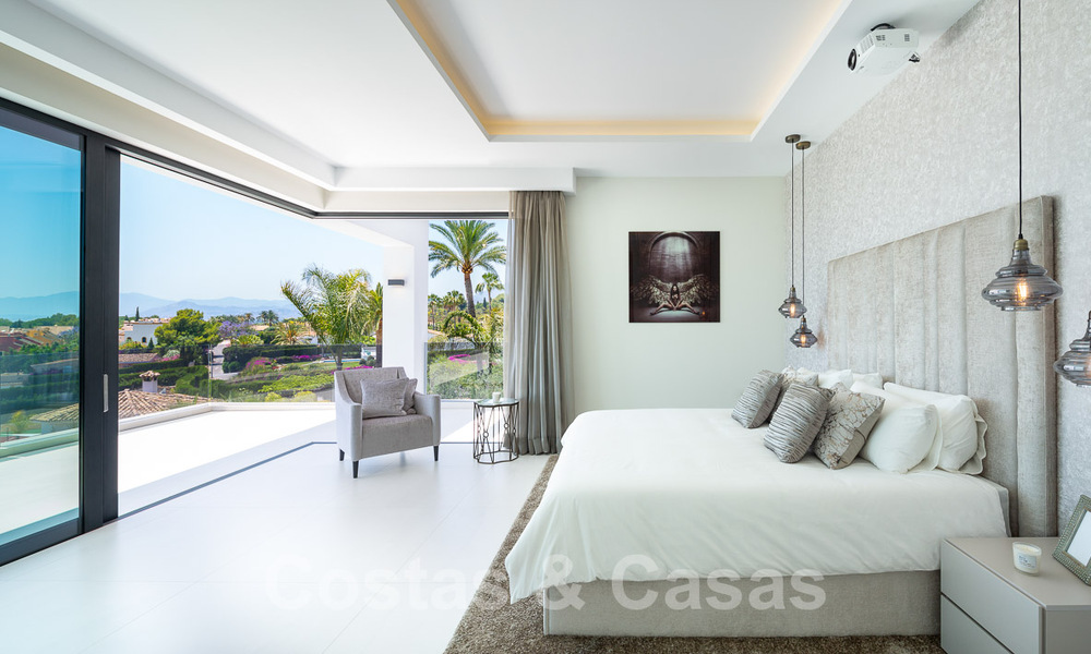 Contemporary, detached luxury villa for sale with panoramic mountain and sea views, heart of Marbella's Golden Mile 49888