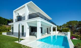 Contemporary, detached luxury villa for sale with panoramic mountain and sea views, heart of Marbella's Golden Mile 49893 