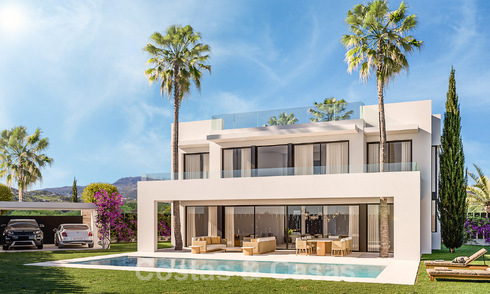 2 prestigious new build villas for sale within walking distance of a stunning golf clubhouse on the New Golden Mile, between Marbella and Estepona 49831