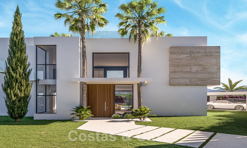2 prestigious new build villas for sale within walking distance of a stunning golf clubhouse on the New Golden Mile, between Marbella and Estepona 49832