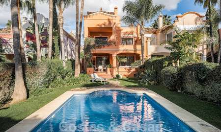 Semi-detached Spanish-style house for sale in a prestigious urbanisation within walking distance of Puerto Banus and the beach in Nueva Andalucia, Marbella 49746