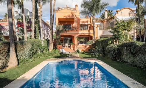 Semi-detached Spanish-style house for sale in a prestigious urbanisation within walking distance of Puerto Banus and the beach in Nueva Andalucia, Marbella 49746