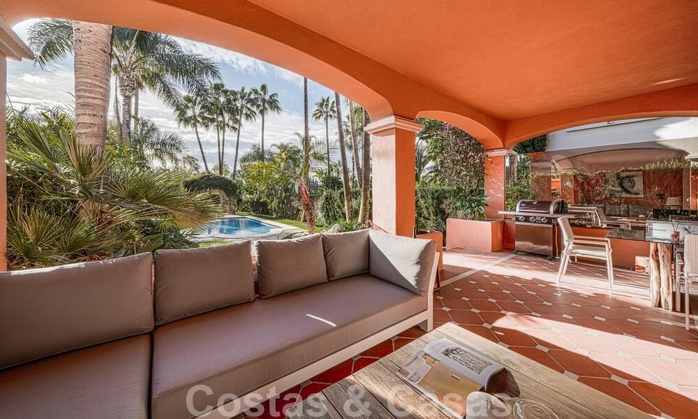 Semi-detached Spanish-style house for sale in a prestigious urbanisation within walking distance of Puerto Banus and the beach in Nueva Andalucia, Marbella 49748