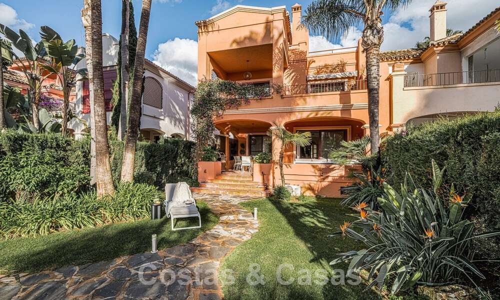 Semi-detached Spanish-style house for sale in a prestigious urbanisation within walking distance of Puerto Banus and the beach in Nueva Andalucia, Marbella 49759