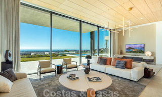 Move-in ready, architectural designer villa for sale with open sea views in a prestigious gated residential area in the hills of La Quinta in Benahavis - Marbella 49255 