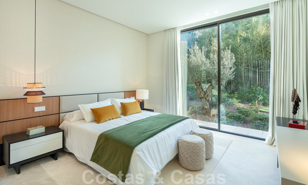 Move-in ready, architectural designer villa for sale with open sea views in a prestigious gated residential area in the hills of La Quinta in Benahavis - Marbella 49267