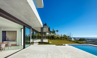 Move-in ready, architectural designer villa for sale with open sea views in a prestigious gated residential area in the hills of La Quinta in Benahavis - Marbella 49280 