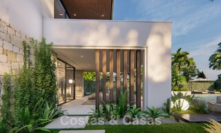 New contemporary designer villa for sale a stone's throw from the New Golden Mile beach, between Marbella and Estepona 50030 