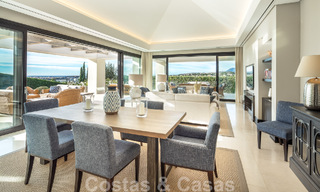 Detached, Mediterranean luxury villa for sale with heated pool and sea views surrounded by golf courses in Nueva Andalucia, Marbella 50714 