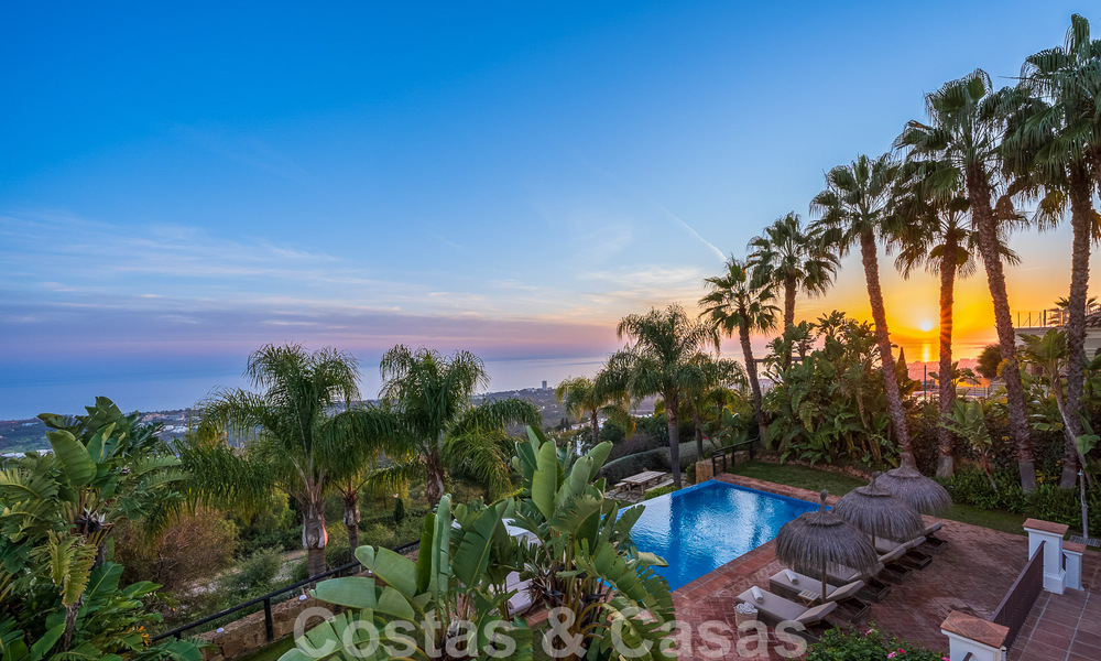 Andalusian luxury villa for sale with breath-taking panoramic sea views located in Los Monteros, Marbella 50938