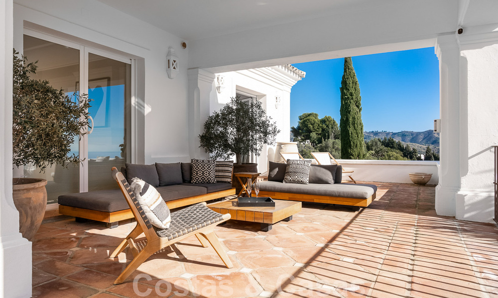 Andalusian luxury villa for sale with breath-taking panoramic sea views located in Los Monteros, Marbella 50947