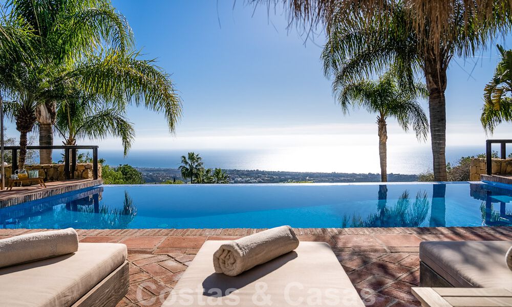 Andalusian luxury villa for sale with breath-taking panoramic sea views located in Los Monteros, Marbella 50951