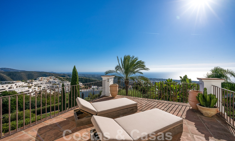 Andalusian luxury villa for sale with breath-taking panoramic sea views located in Los Monteros, Marbella 50953