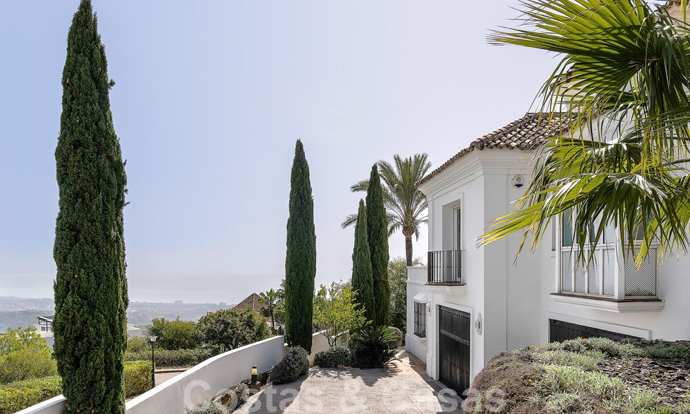 Andalusian luxury villa for sale with breath-taking panoramic sea views located in Los Monteros, Marbella 51004
