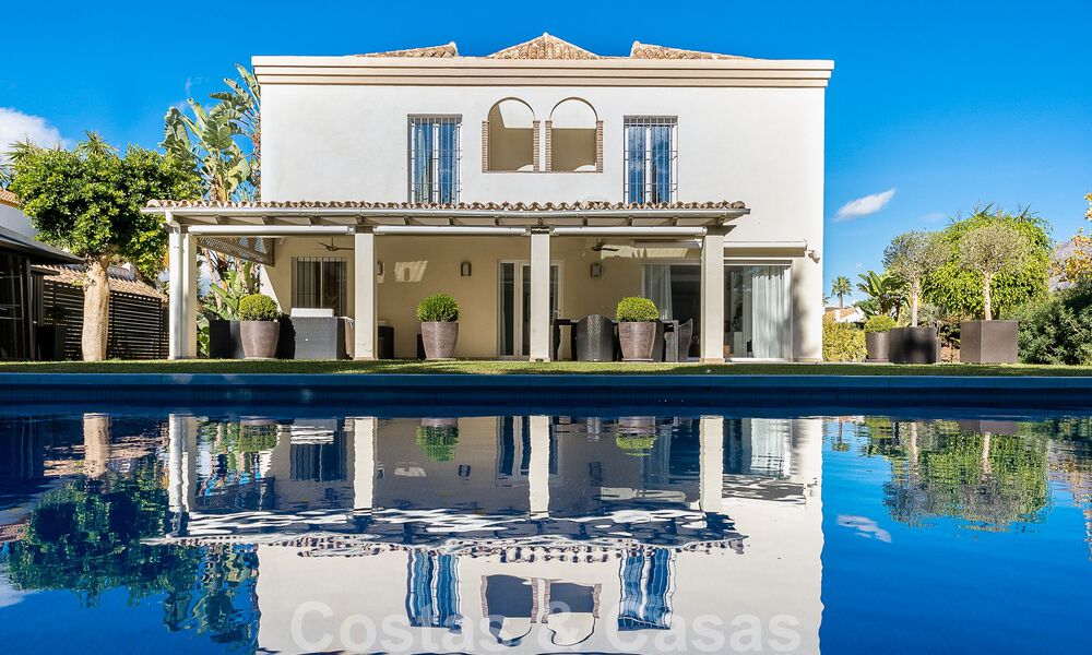 Mediterranean luxury villa for sale with 5 bedrooms in prestigious golf surroundings in Nueva Andalucia's valley, Marbella 50844