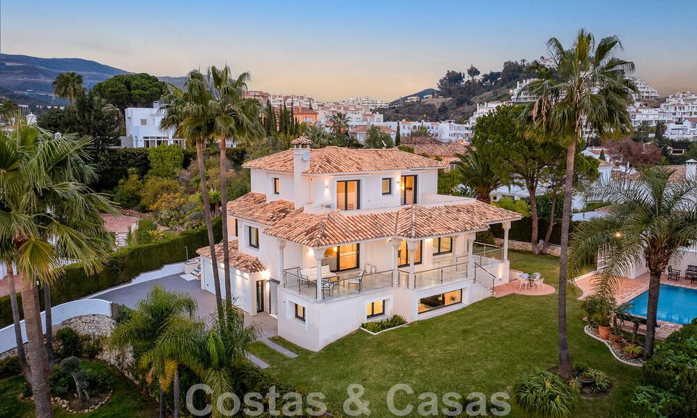 Spanish luxury villa for sale with Mediterranean architecture located in the heart of Nueva Andalucia's golf valley in Marbella 50650
