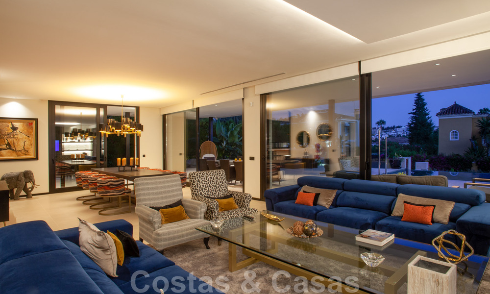 Sophisticated modern-style designer villa for sale in a gated community in Nueva Andalucia's golf valley, Marbella 50632