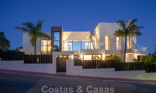 Sophisticated modern-style designer villa for sale in a gated community in Nueva Andalucia's golf valley, Marbella 50640 