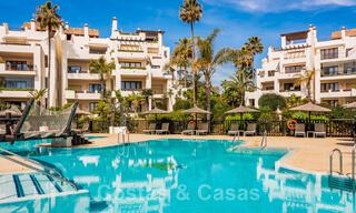 Spacious, stylish apartment for sale in gated complex on frontline beach with sea views, on the New Golden Mile, Marbella - Estepona 51292 