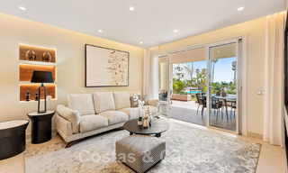 Spacious, stylish apartment for sale in gated complex on frontline beach with sea views, on the New Golden Mile, Marbella - Estepona 51317 