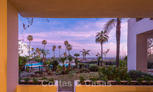 Spacious, stylish apartment for sale in gated complex on frontline beach with sea views, on the New Golden Mile, Marbella - Estepona 51322