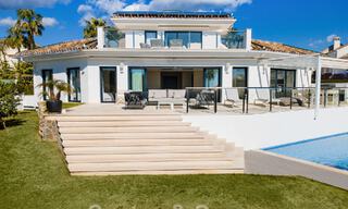 Spanish luxury villa for sale with contemporary Mediterranean architecture located in the heart of Nueva Andalucia's golf valley in Marbella 51206 