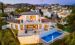 Spanish luxury villa for sale with contemporary Mediterranean architecture located in the heart of Nueva Andalucia's golf valley in Marbella 51239 