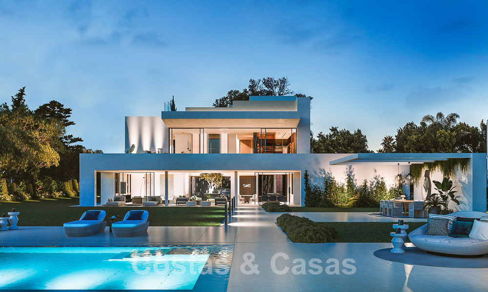 Exclusive designer villa for sale on frontline beach with undisturbed sea views on the New Golden Mile between Marbella and Estepona 51199