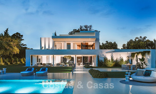 Exclusive designer villa for sale on frontline beach with undisturbed sea views on the New Golden Mile between Marbella and Estepona 51199 