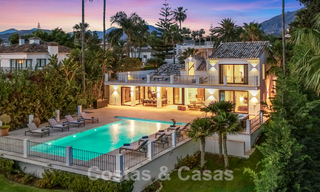 Move-in ready luxury villa for sale adjacent to Las Brisas golf course, in a gated community in Nueva Andalucia's golf valley, Marbella 52091 