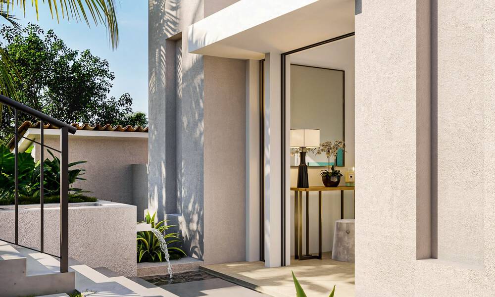 New luxury villa for sale with a contemporary architectural style located in a secure community of Nueva Andalucia, Marbella 51469