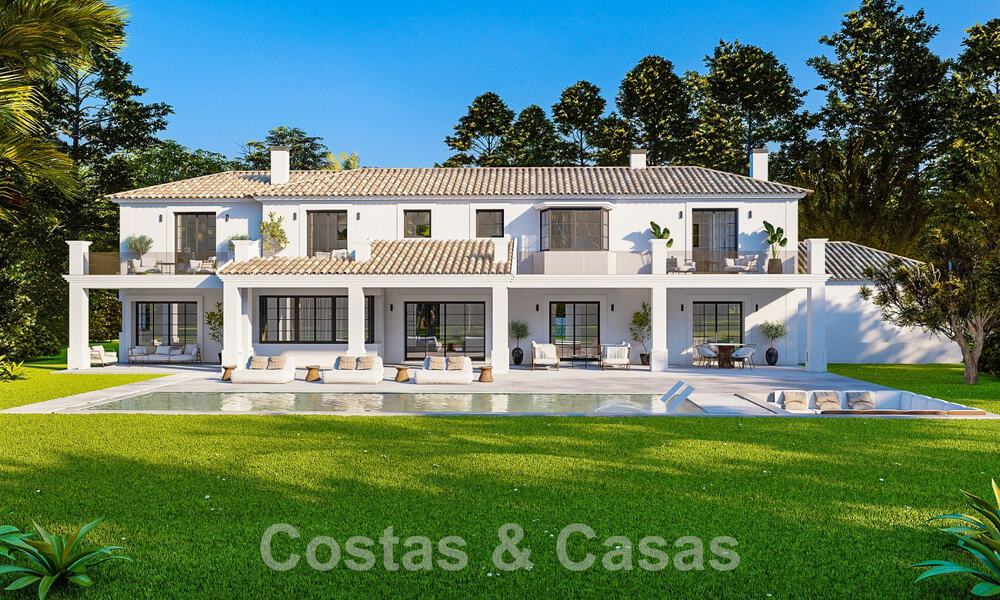 Plot + luxury villa project for sale in a quiet urbanisation within walking distance to the beach in Guadalmina Baja, Marbella 52606