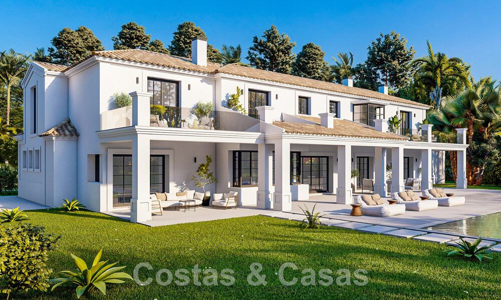 Plot + luxury villa project for sale in a quiet urbanisation within walking distance to the beach in Guadalmina Baja, Marbella 52607