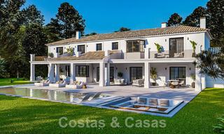 Plot + luxury villa project for sale in a quiet urbanisation within walking distance to the beach in Guadalmina Baja, Marbella 52620 