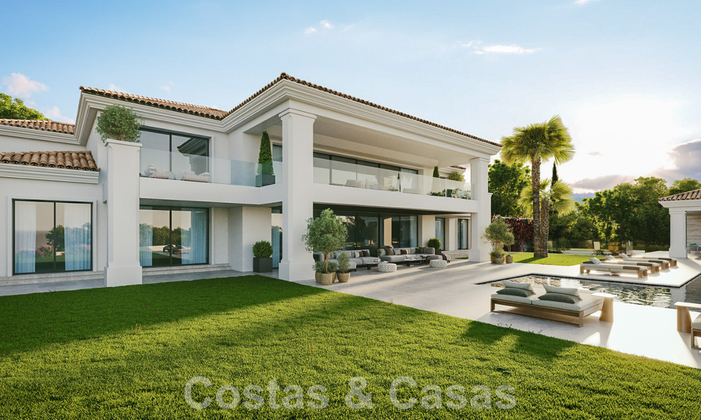 Impressive designer villa for sale, open golf and sea views, walking distance to La Quinta Golf course in Benahavis - Marbella 52629