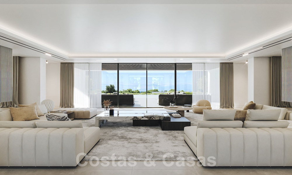 Impressive designer villa for sale, open golf and sea views, walking distance to La Quinta Golf course in Benahavis - Marbella 52631