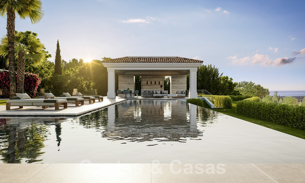 Impressive designer villa for sale, open golf and sea views, walking distance to La Quinta Golf course in Benahavis - Marbella 52634