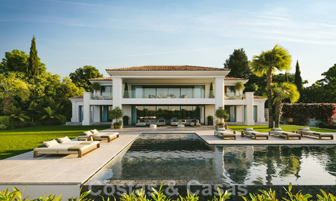 Impressive designer villa for sale, open golf and sea views, walking distance to La Quinta Golf course in Benahavis - Marbella 52641