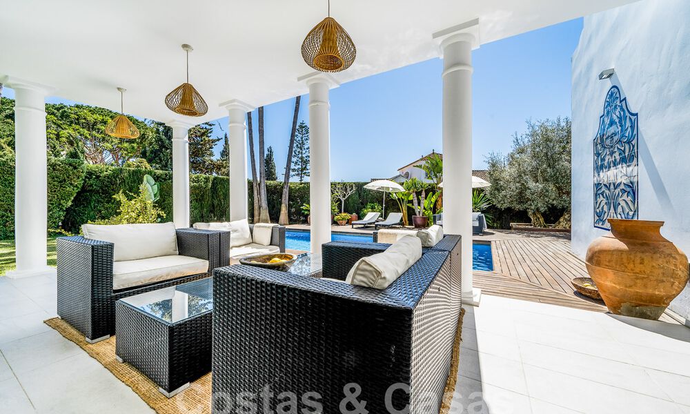 Luxury villa for sale in an Andalusian architectural style, east of Marbella centre, a stone's throw from the dunes and beach 52653