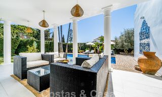 Luxury villa for sale in an Andalusian architectural style, east of Marbella centre, a stone's throw from the dunes and beach 52653 