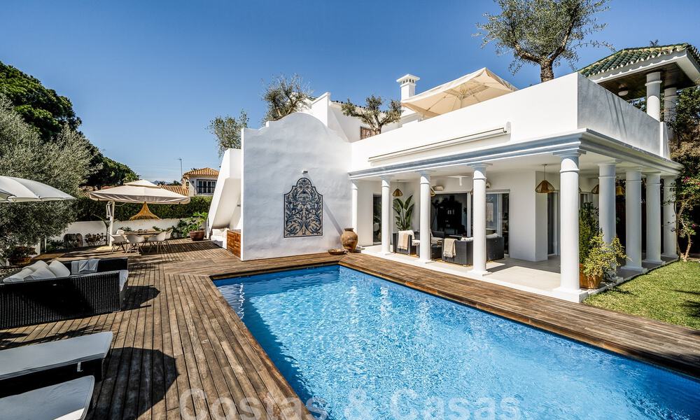 Luxury villa for sale in an Andalusian architectural style, east of Marbella centre, a stone's throw from the dunes and beach 52654