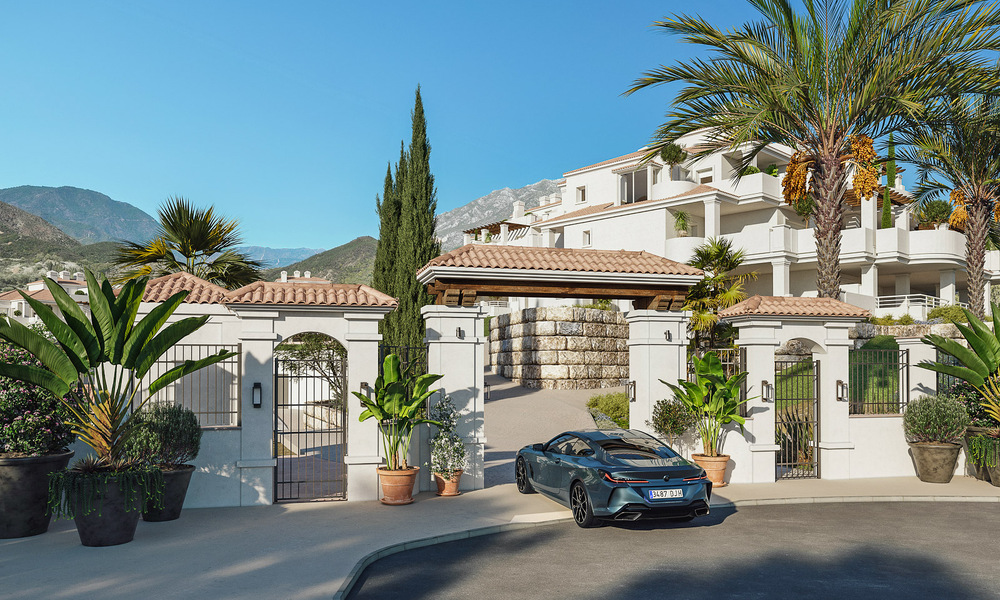 Contemporary Andalusian-style apartments for sale with panoramic sea views in the golf valley of Nueva Andalucia, Marbella 51624