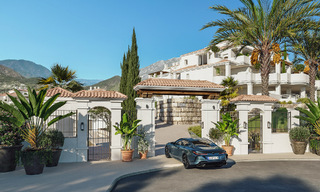 Contemporary Andalusian-style apartments for sale with panoramic sea views in the golf valley of Nueva Andalucia, Marbella 51624 