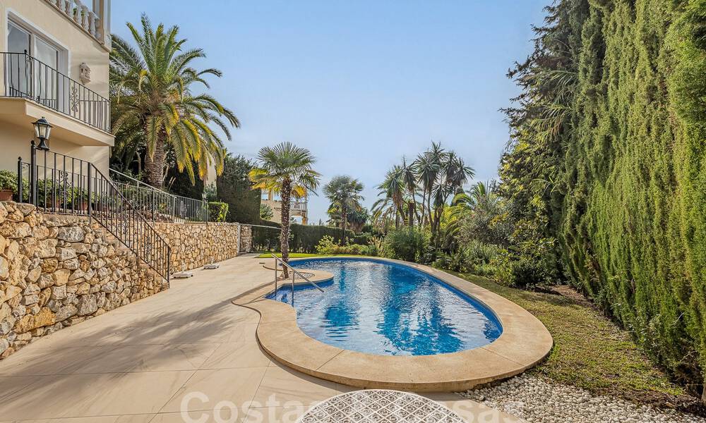Traditional-Mediterranean luxury villa for sale with sea views in gated community on the Golden Mile of Marbella 54401