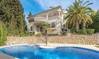 Traditional-Mediterranean luxury villa for sale with sea views in gated community on the Golden Mile of Marbella 54405 