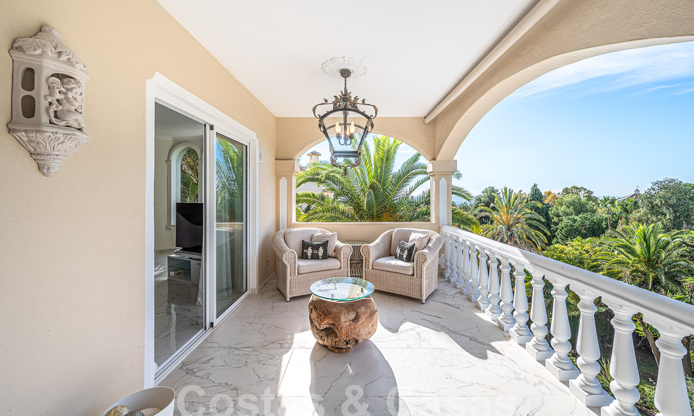 Traditional-Mediterranean luxury villa for sale with sea views in gated community on the Golden Mile of Marbella 54429