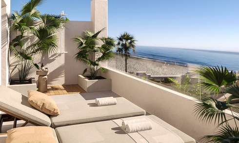 Exclusively refurbished townhouse for sale adjacent to the beach with undisturbed sea views, east of Marbella 52033