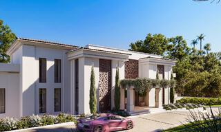 New designer villa for sale with undisturbed golf course views in Los Flamingos Golf resort in Marbella - Benahavis 52150 