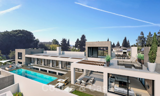 3 New designer villas for sale a stone's throw from the golf course in a luxury resort in Mijas, Costa del Sol 53549 