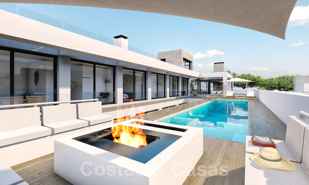 3 New designer villas for sale a stone's throw from the golf course in a luxury resort in Mijas, Costa del Sol 53551